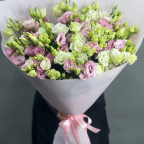 Нежный букет из 21 эустомы в Подольске