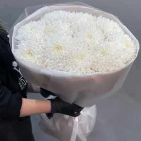 Букет из 11 белых хризантем  в Подольске