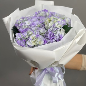 Букет из 5 фиолетовых гортензий в Подольске
