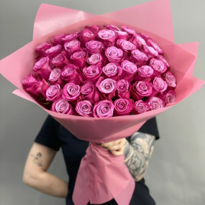 Букет из 51 розы Космик (60 см) в Подольске
