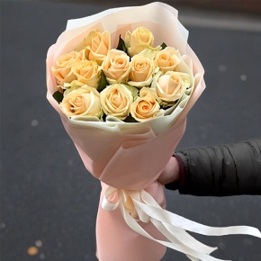 Букет из 11 роз Пич Аваланж (60 см) в Подольске