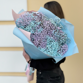 Букет "Радуга" из 15 гипсофил в Подольске