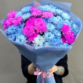 Букет "Матильда" из 15 кустовых хризантем в Подольске