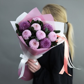 Букет из 9 нежных хризантем Момоко в Подольске