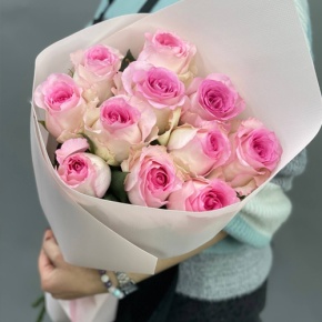 Букет из 11 пионовидных роз Эквадор (60см) в Подольске