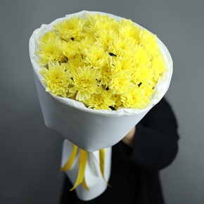 Букет "Солнечный" из 7 кустовых хризантем в Подольске