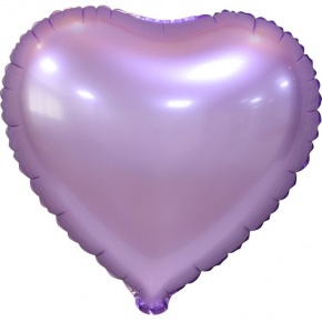 Сердце сиреневое фольгированный шар с гелием (45 см) в Подольске