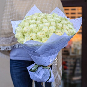 51 белая роза (40 см) в Подольске