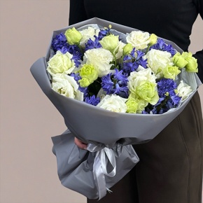Букет из ароматных гиацинтов и эустом в Подольске