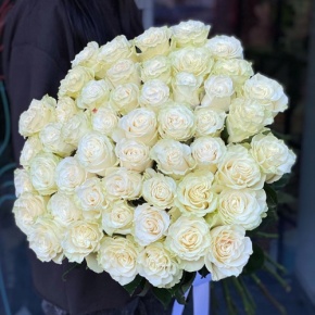 Букет из 51 розы Эквадор Мондиаль под ленту (80 см) в Подольске