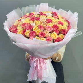 Букет из 101 розы  микс (70 см) в Подольске