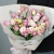 Букет "Крем сода" из роз, эустом и хамелациума в Подольске Букет "Крем сода" из роз, эустом и хамелациума в Подольске