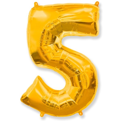 Шар гелиевый цифра 5 (40х102 см) в Подольске