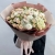 Букет "Шаганэ" из ранункулюсов, хризантем Момоко, озатамнуса, кустовых роз сорта Таня, эустом и гортензий в Подольске
