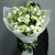 Букет "Грин ти" из кустовых роз, гербер и эустом в Подольске