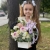 Композиция с георгинами на 1 сентября в белом ящике в Подольске