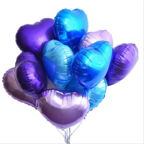 Сердце голубое фольгированный шар с гелием (45 см) в Подольске