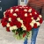 Букет 151 роза красный и белый микс (60 см) в Подольске Букет 151 роза красный и белый микс (60 см) в Подольске